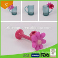 glass paint mug with trumpet flower